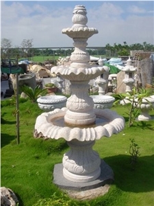China Granite White Stone Garden Fountains, Exterior Fountains, Water Features, Floating Ball Fountains