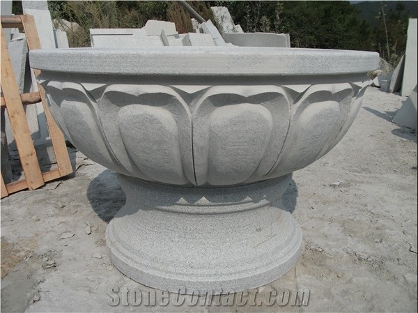 China Grey Granite Flower Pots,Flower Stand,Planter Pots,Outdoor Planters,Planter Boxes,Flower Stand