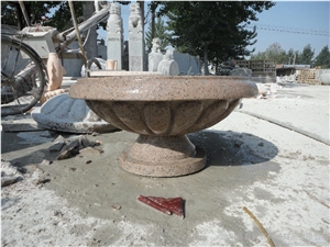 China Pink Granite Flower Pots,Planter Pots,Flower Stand,Outdoor Planters,Planter Boxes,Planter Pots
