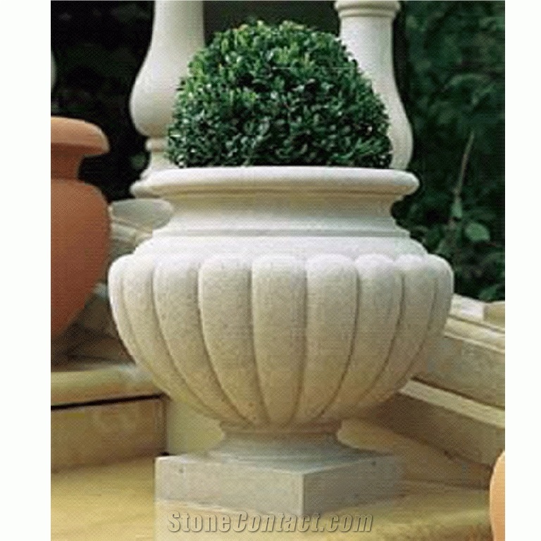 China White Granite for Flower Pots,Planter Pots,Outdoor Planters, Flower Stand