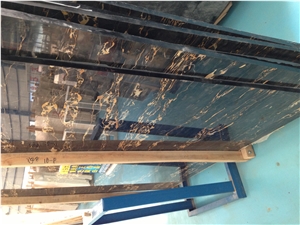 Golden Portoro/ Nero Portoro/ Black and Gold Marble Arc Tiles for Colums