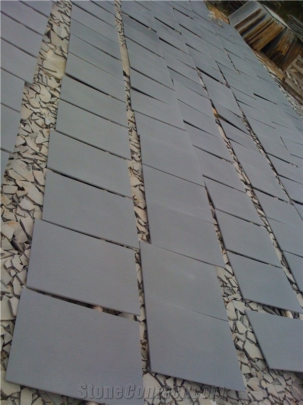 Grey Basalt Honed Finish Slabs & Tiles, China Grey Basalt Tiles