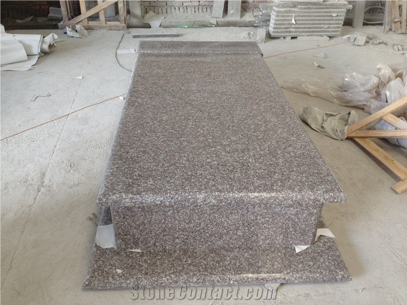 Grey Granite Tombstone & Monument Western Style