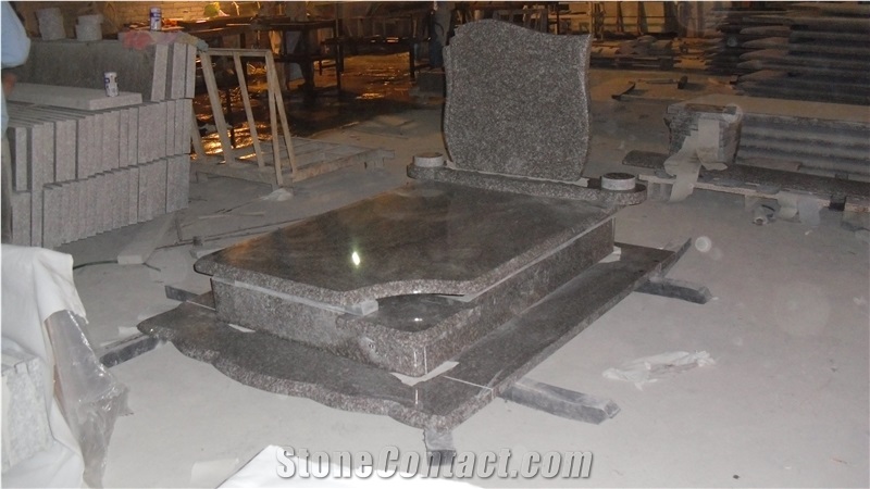 Poland Style Tombstone Good Price, G664 Pink Granite Monument & Tombstone