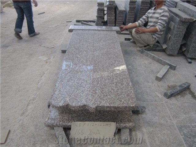 Poland Style Tombstone Good Price, G664 Pink Granite Monument & Tombstone