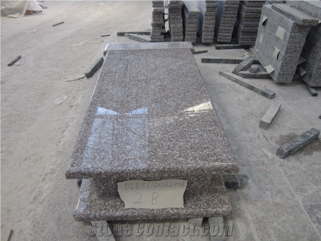Poland Style Tombstone Good Price, G664 Pink Granite Monument & Tombstone