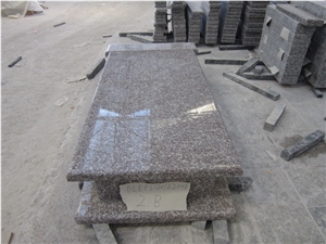 Poland Style Tombstone Good Price, G664 Pink Granite Monument & Tombstone
