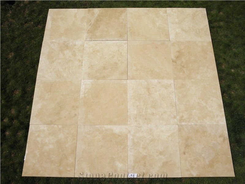 Travertine Light Filled Honed Tiles, Turkey Beige Travertine Slabs & Tiles