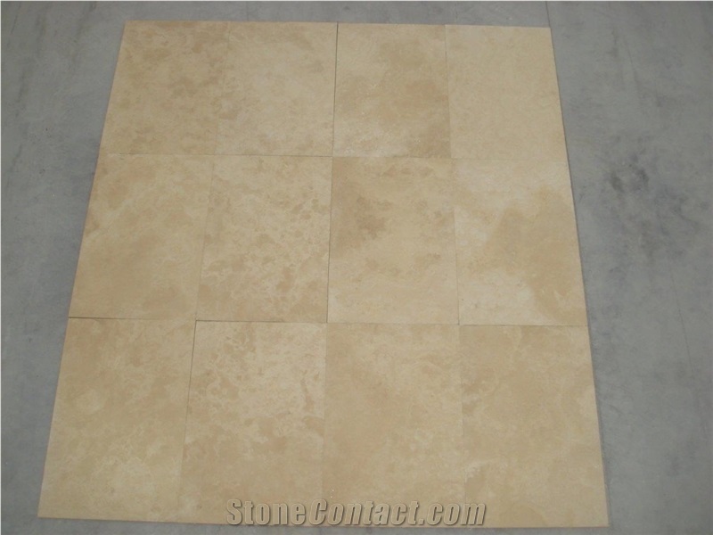 Travertine Light Filled Honed Tiles, Turkey Beige Travertine Slabs & Tiles