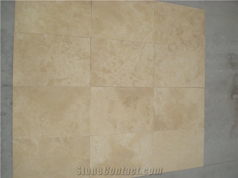 Travertine Light Filled Honed Tiles, Turkey Beige Travertine Slabs & Tiles