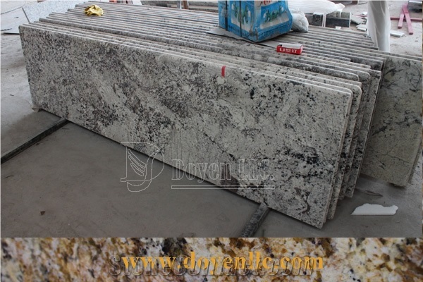 Bianco Antico Brazil Grey Granite Prefab Kitchen Countertops