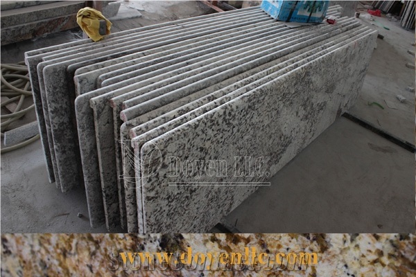 Bianco Antico Brazil Grey Granite Prefab Kitchen Countertops