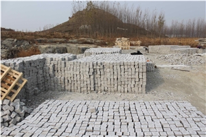G375 Light Grey Granite Cobble Stone