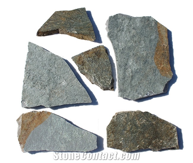 Karystos Stone Green Slate, Green Slate Flagstone, Flagstone Road Paving Greece