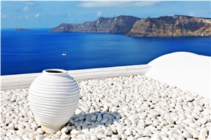 Thasos Snow White Pebble 2-4 Cm, Thasos White Marble Pebbles
