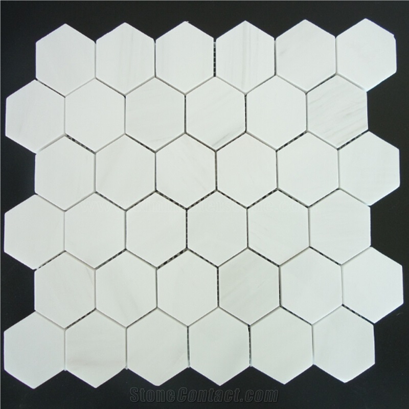 Bianco Dolomiti Marble Mosaics, White Marble Mosaics for Walling/Flooring
