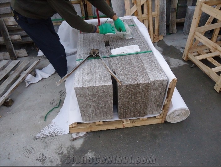 G664 Natural Stone Stairs,Pink Granite Stairs and Risers