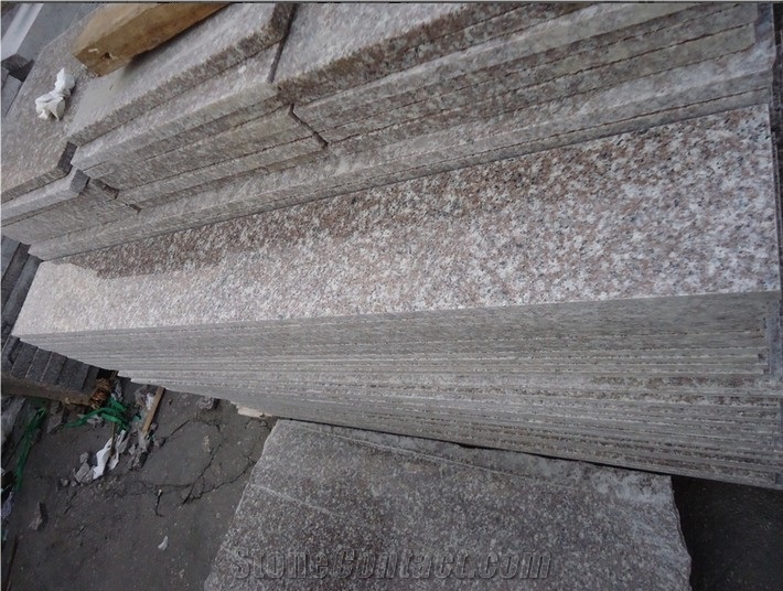 G664 Natural Stone Stairs,Pink Granite Stairs and Risers
