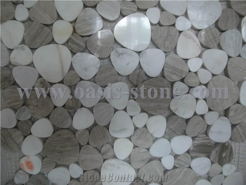 Circular Guangxi White Marble Mosaic