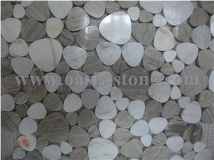 Circular Guangxi White Marble Mosaic