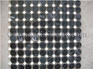 Circular Guangxi White Marble Mosaic