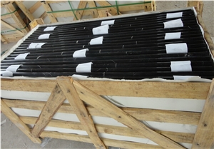 Black Marquina,China Marquina,China Nero Marquina,Negro Bilbao,Black Markina,China Black Marble Stairs and Step, Treads&Riser, with Bullnose Edge