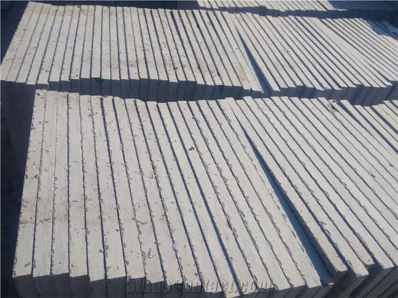 Wellest Limestone Tile,Honed Finsh Hammered Edge Tile,China Grey Limestone Tile,Floor Tile,Floor Coverings,Flooring Tile