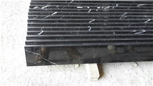Wellest M501 Black Marquina,Marquina Marble Step,Treads & Riser,China Marquina Marble Step,Eased Edge,Polished,China Marble,Natural Stone