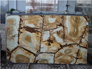 Palomino Quartzite Slabs, Brazil Yellow Quartzite