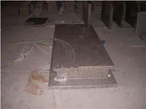 Single G664 Granite Tombstone,Cheaper G664 Monument,Peach Red Tombstone,Luoyuan Red Memorials