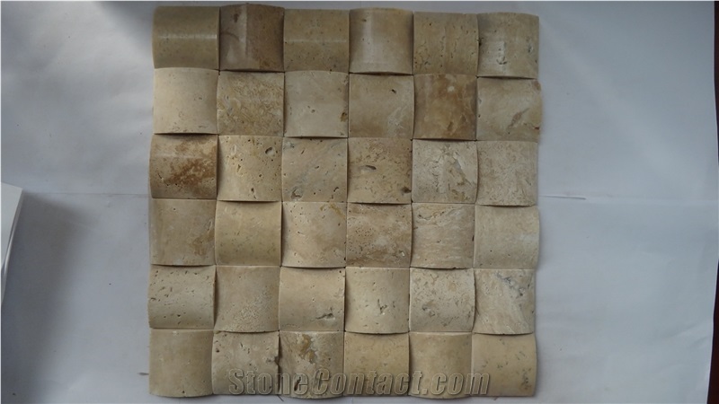 3d Travertine Mosaic,Travertine Mosaic,Mosaic