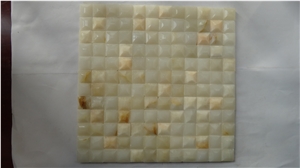 3d White Onyx Mosaic,China White Onyx Mosaic