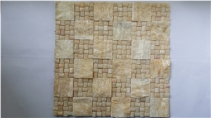3d Yellow Onyx Mosaic,China Yellow Onyx Mosaic