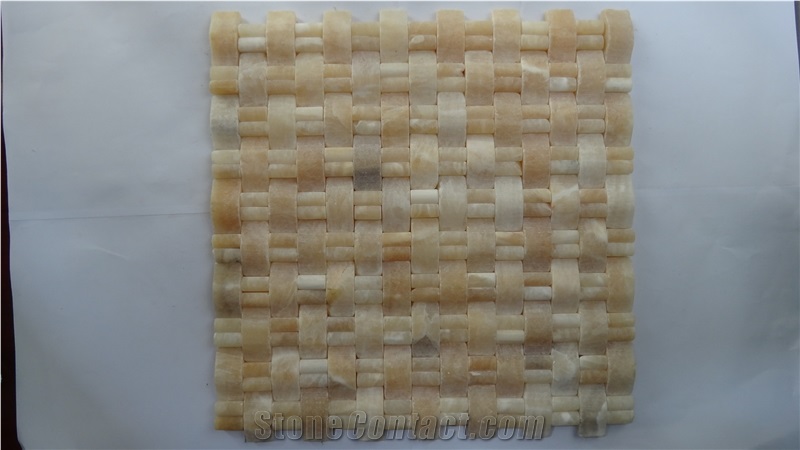 3d Yellow Onyx Mosaic,China Yellow Onyx Mosaic