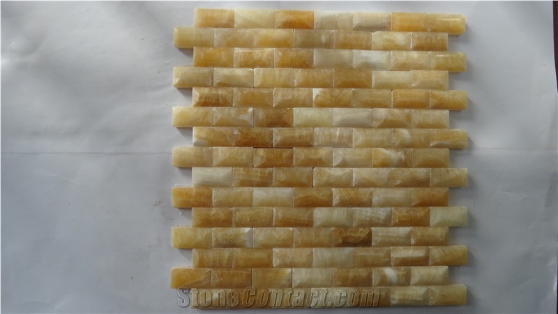 3d Yellow Onyx Mosaic,China Yellow Onyx Mosaic