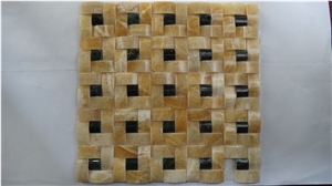3d Yellow Onyx Mosaic,China Yellow Onyx Mosaic