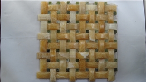 3d Yellow Onyx Mosaic,China Yellow Onyx Mosaic