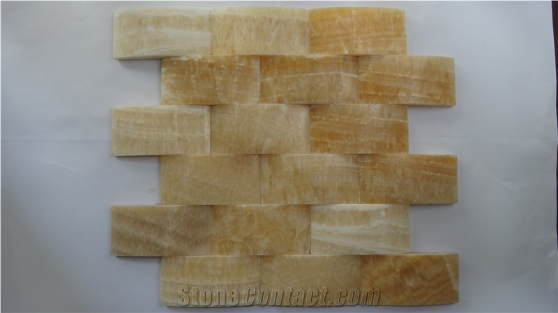 3d Yellow Onyx Mosaic,China Yellow Onyx Mosaic