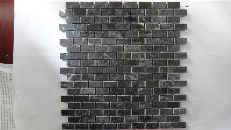 Polished Black Granite Mosaic,China Black Granite Mosaic