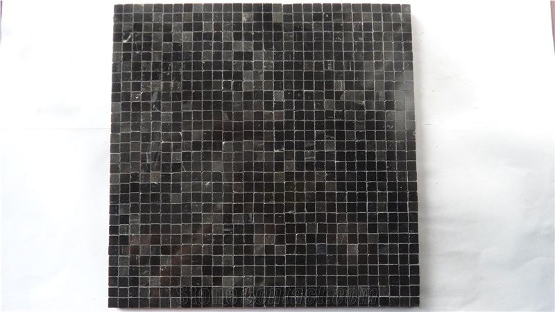 Polished Black Granite Mosaic,China Black Granite Mosaic