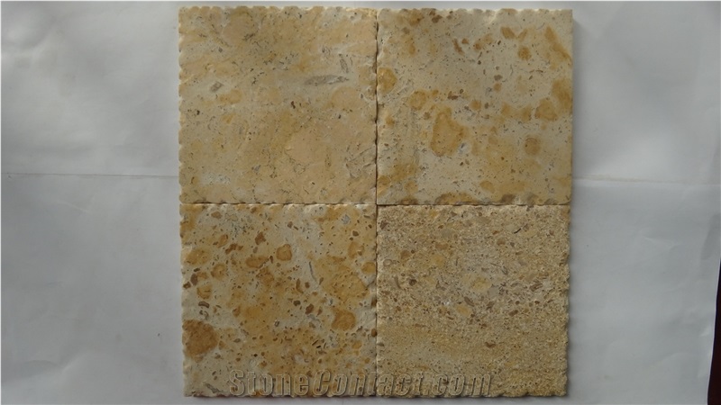 Polished Limestone Mosaic,China Beige Limestone Mosaic