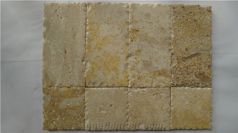 Polished Limestone Mosaic,China Beige Limestone Mosaic