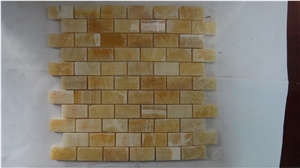 Polished Yellow Onyx Mosaic,China Yellow Onyx Mosaic