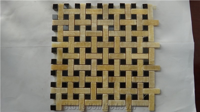 Polished Yellow Onyx Mosaic,Yellow Onyx Mosaic,Onyx Mosaic