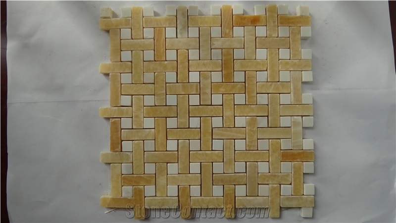 Polished Yellow Onyx Mosaic,Yellow Onyx Mosaic,Onyx Mosaic