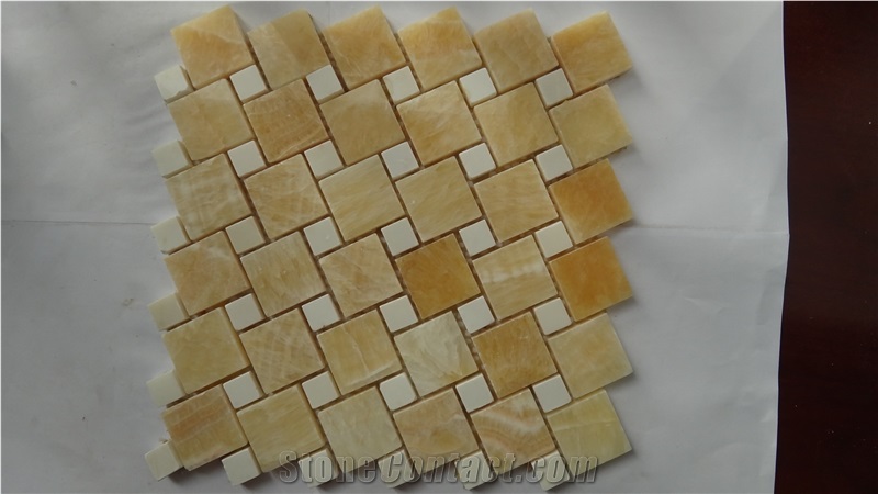 Polished Yellow Onyx Mosaic,Yellow Onyx Mosaic,Onyx Mosaic