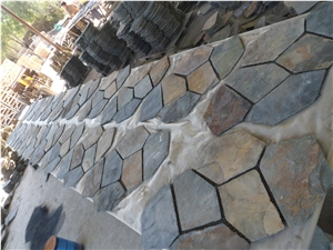 Slate Mesh Tile,Yellow Mesh,Yellow Slate Flagstone
