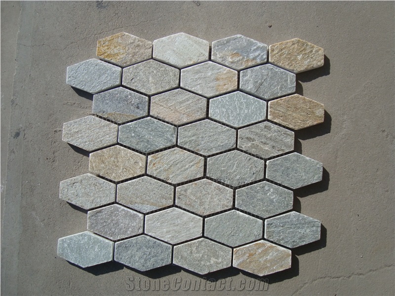 Slate Mosaic,Rusty Slate Mosaics,China Rusty Slate Mosaics