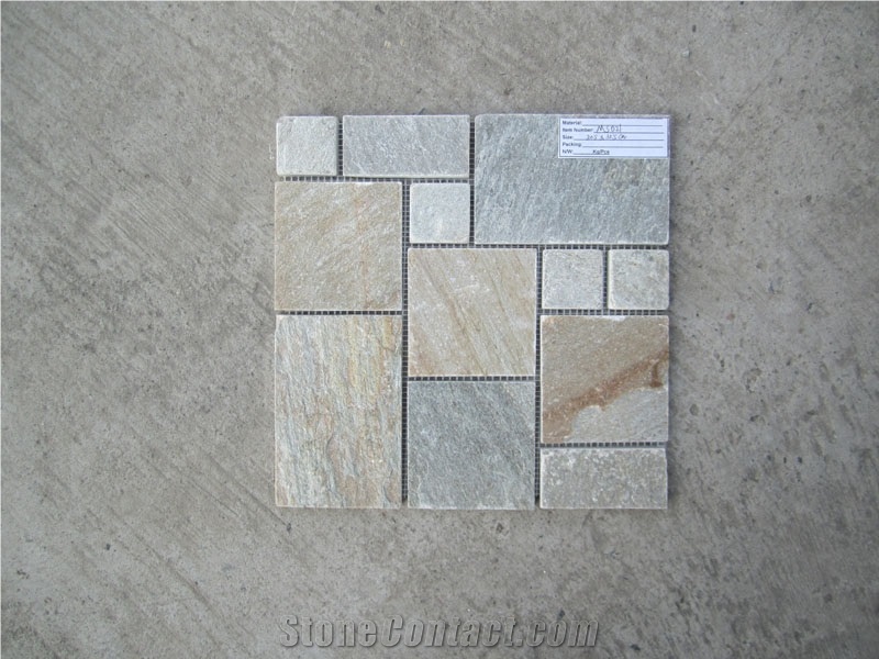 Slate Mosaic,Rusty Slate Mosaics,China Rusty Slate Mosaics