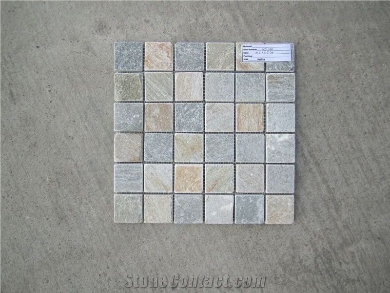 Slate Mosaic,Rusty Slate Mosaics,China Rusty Slate Mosaics